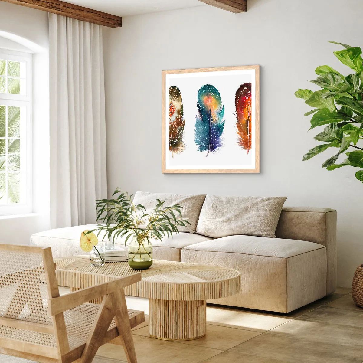 Plakat w ramie jasny dąb - Rytuały, obrzędy, tajemnice - 50x50 cm