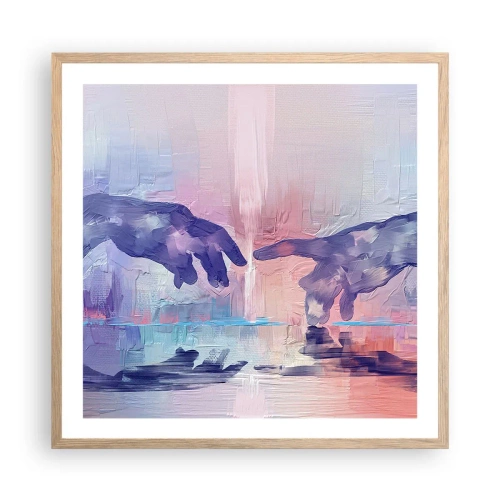 Plakat w ramie jasny dąb - Boska iskra życia - 60x60 cm