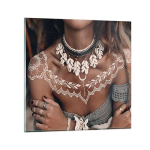 Obraz na szkle - Talizmany, rytuały kobiecości - 40x40 cm