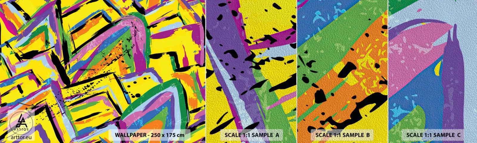 Fototapeta Próbka Premium Sand - Aż krzyczy z radości - Abstrakcja, Sztuka, Malarstwo - 100x30 cm