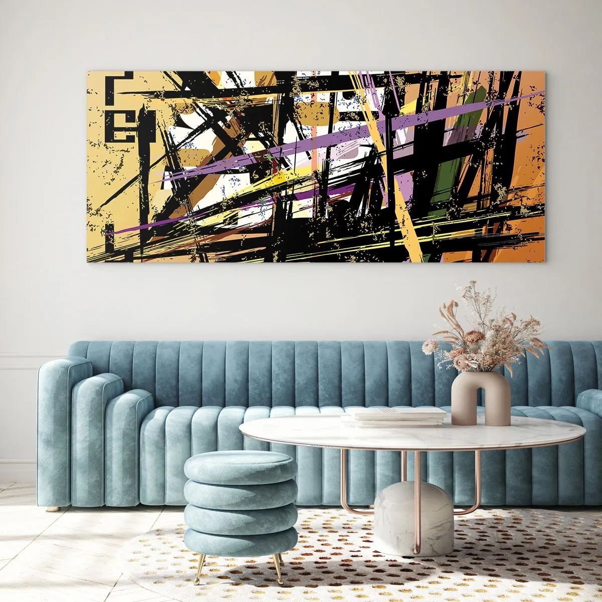 Obraz na szkle - Ostre cięcie - 100x40 cm