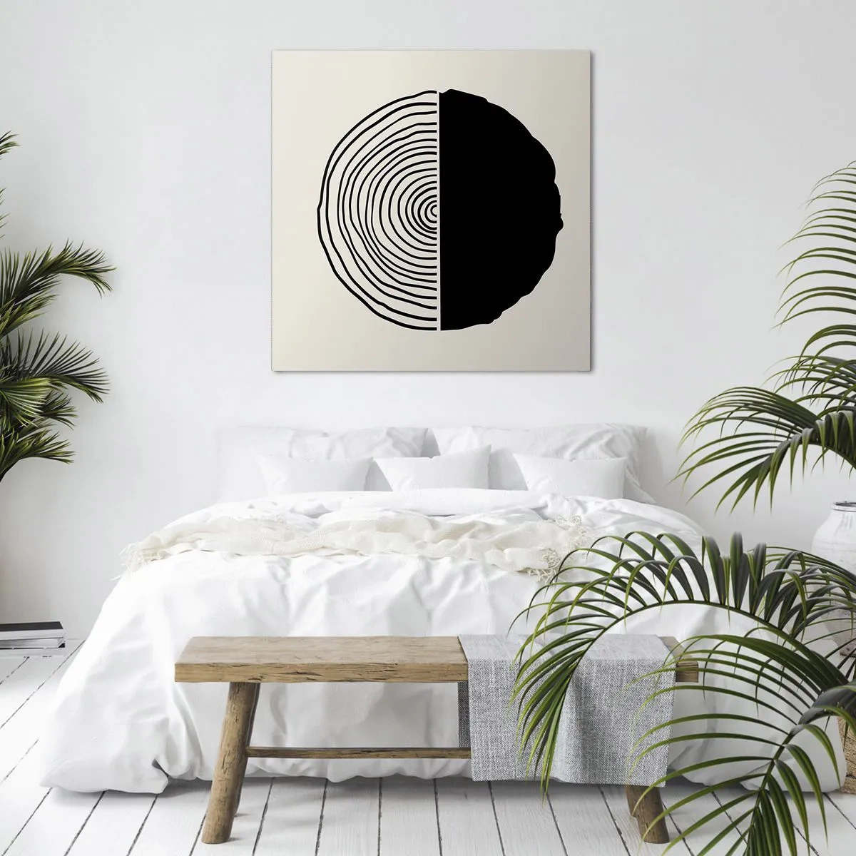 Obraz na płótnie - Pół na pół - 50x50 cm