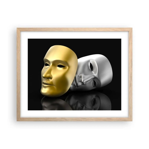 Plakat w ramie jasny dąb - Życie to jest teatr - 50x40 cm