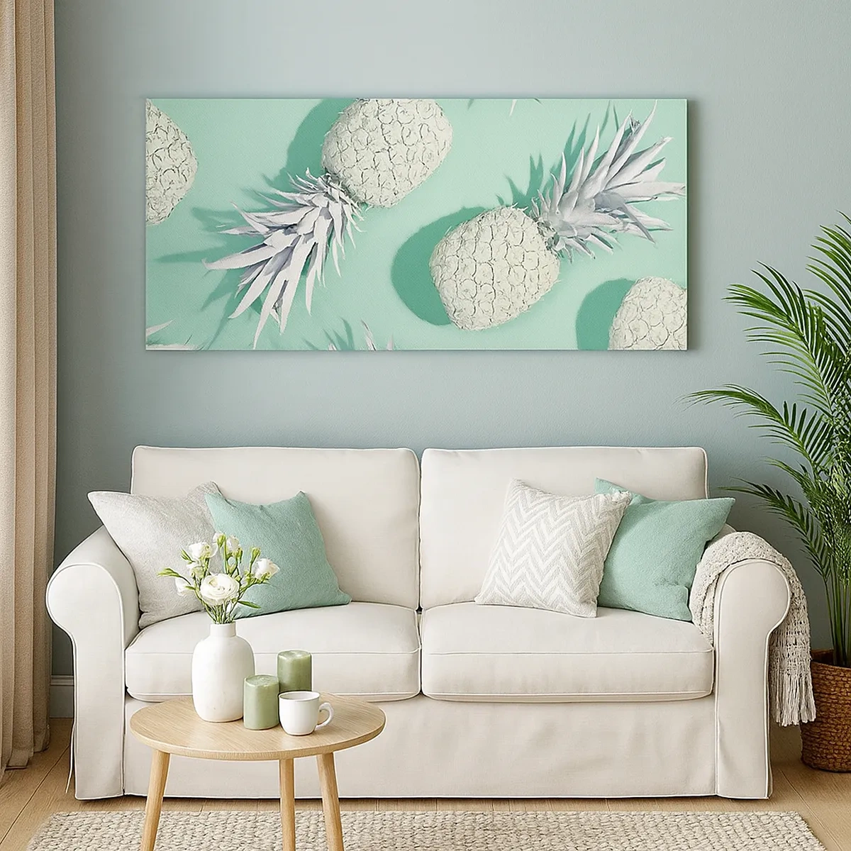 Obraz na płótnie - świetnie komponują się z miętą - 30x30 cm