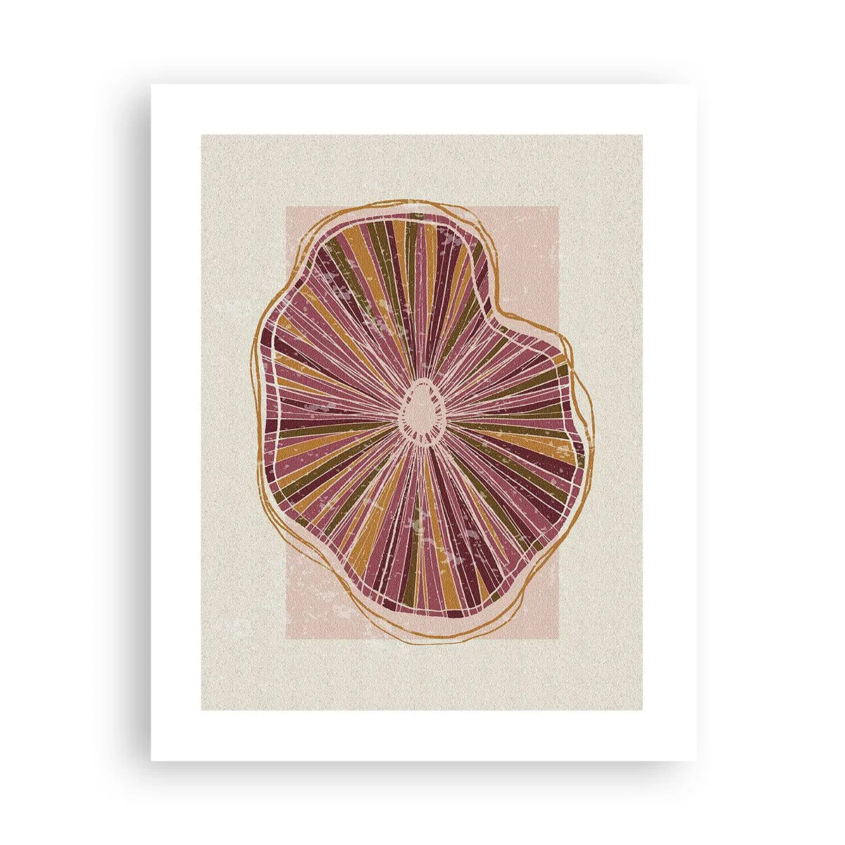 Plakat - Abstrakcja promienista - 40x50 cm