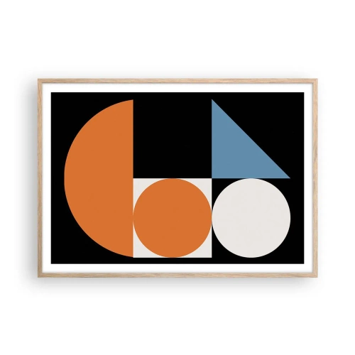 Plakat w ramie jasny dąb - Układ figurowy - 100x70 cm