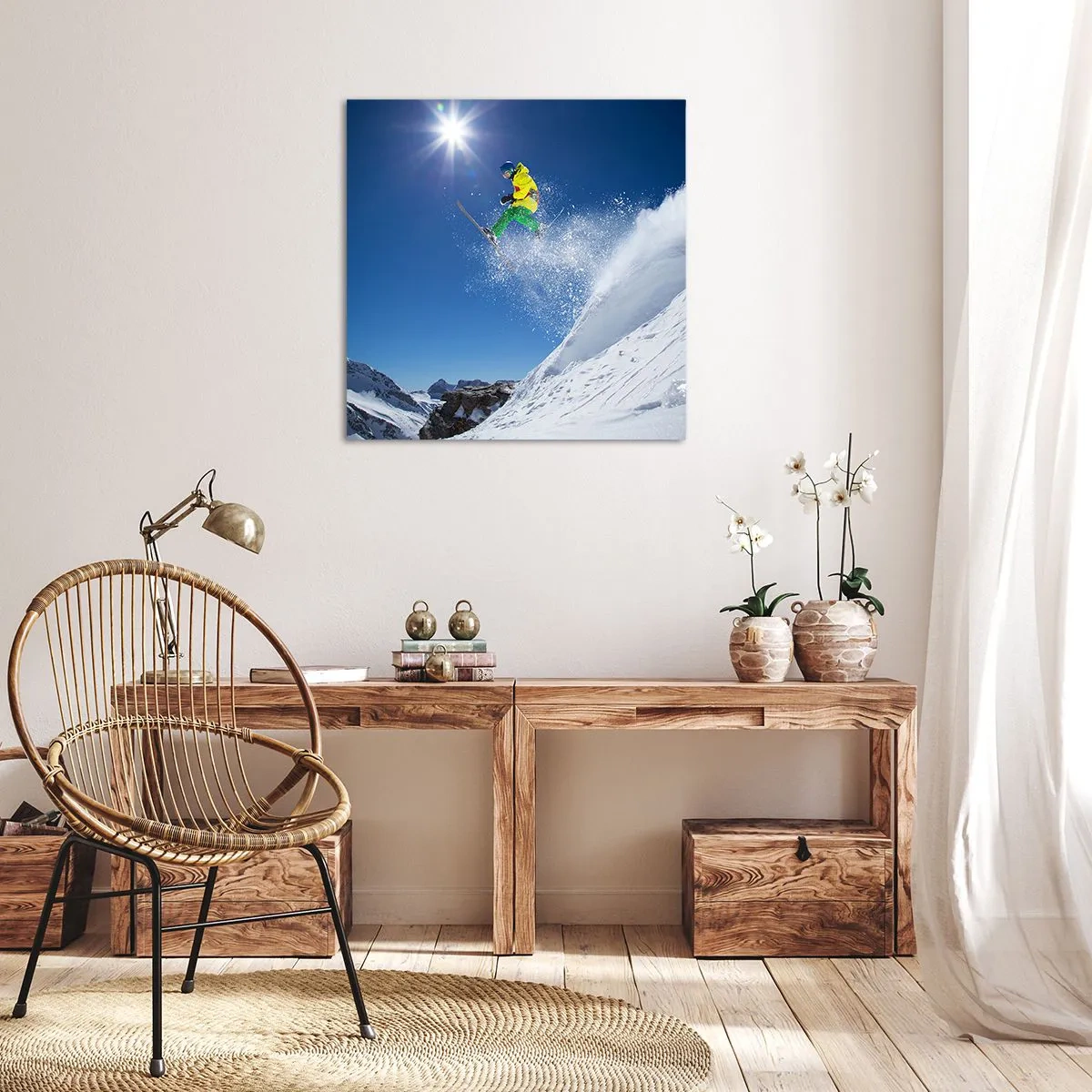 Obraz na płótnie - Tańczący z górami - 50x50 cm