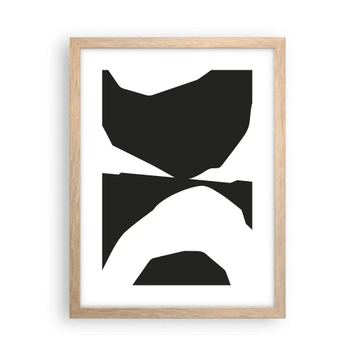 Plakat w ramie jasny dąb - Pozytyw -negatyw - 30x40 cm