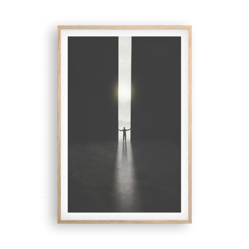 Plakat w ramie jasny dąb - Krok do jasnej przyszłości - 61x91 cm