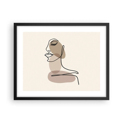 Plakat w czarnej ramie - Pewna linia piękna - 50x40 cm