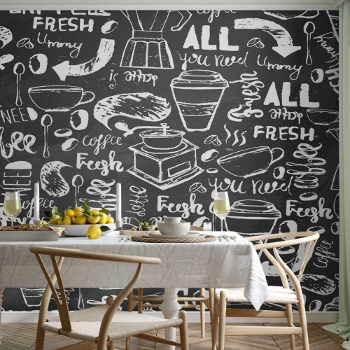 Fototapeta na wymiar Premium Canvas - All you need is… - Gastronomia, Mural, Graffiti