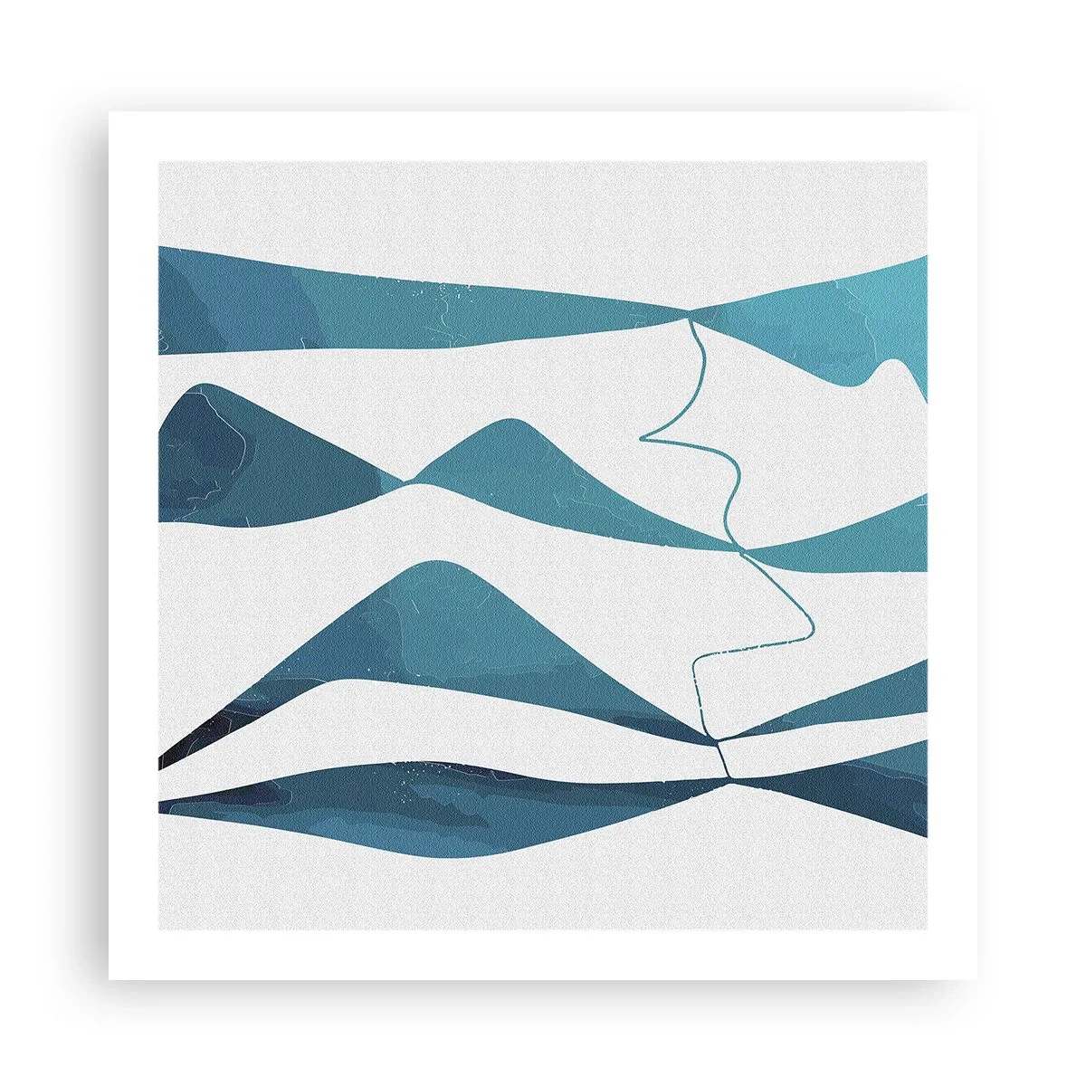 Plakat - Abstrakcja: turkusowy związek - 60x60 cm