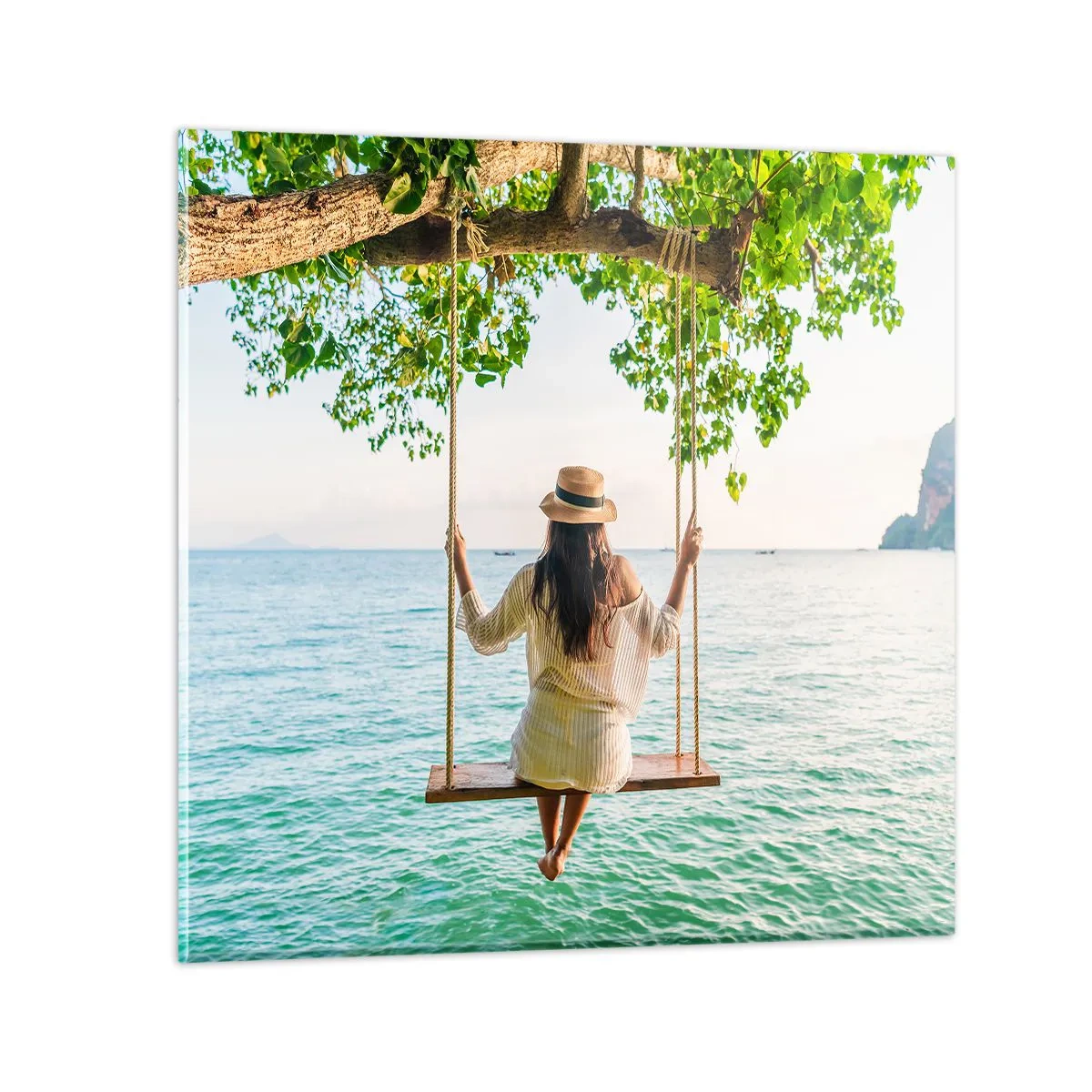 Obraz na szkle - Życie jest piękne - 50x50 cm