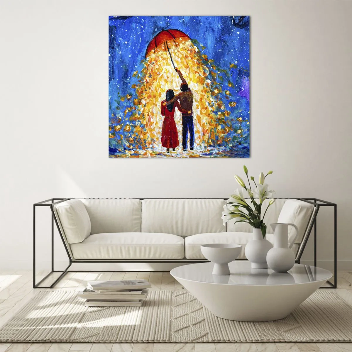 Obraz na szkle - Magia deszczowego wieczoru? - 60x60 cm