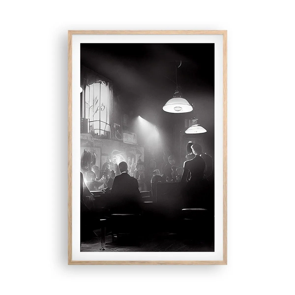 Plakat w ramie jasny dąb - W jazzowym klimacie - 61x91 cm