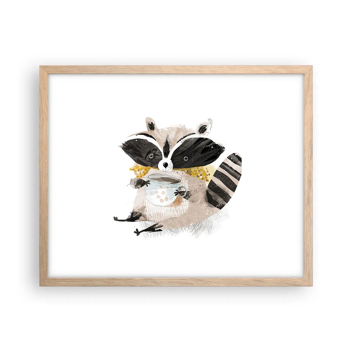 Plakat w ramie jasny dąb - Mój przyjaciel szop - 50x40 cm