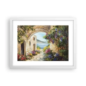 Plakat w białej ramie - Urok nadmorskiej prowincji - 40x30 cm