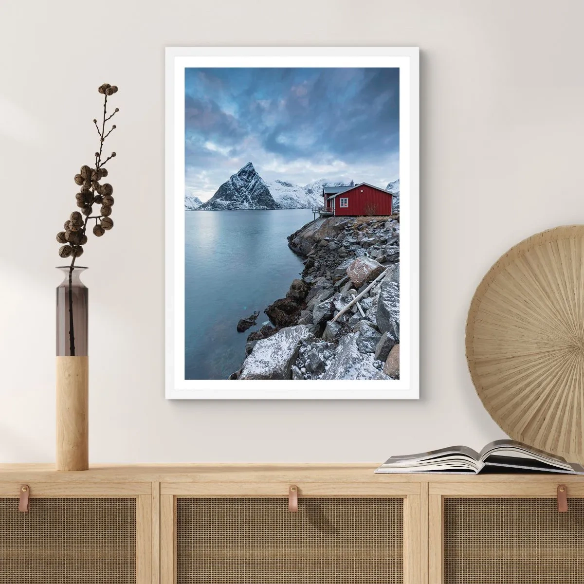 Plakat w białej ramie - Skandynawskie zacisze - 40x50 cm