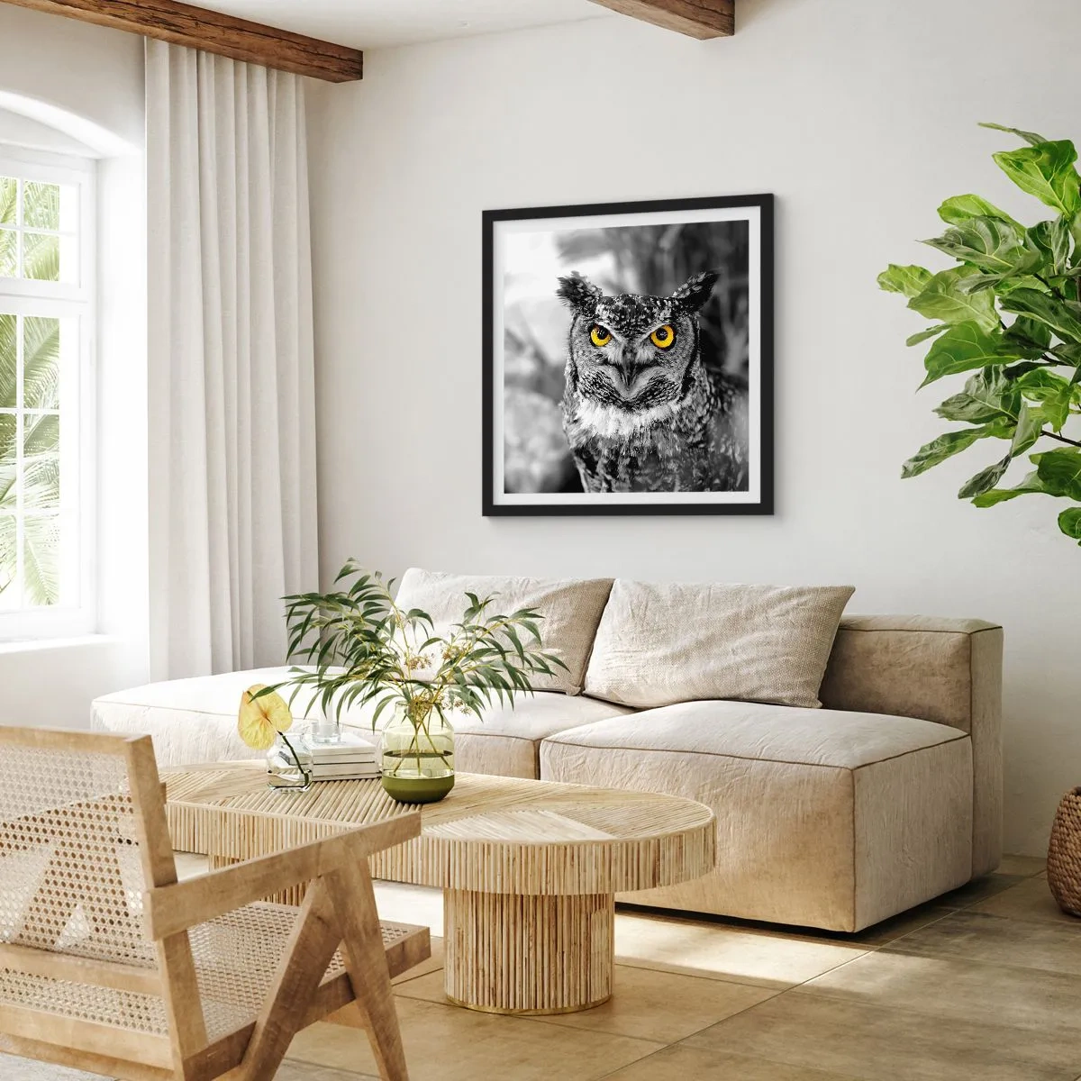 Plakat w czarnej ramie - Nic się nie ukryje - 40x40 cm