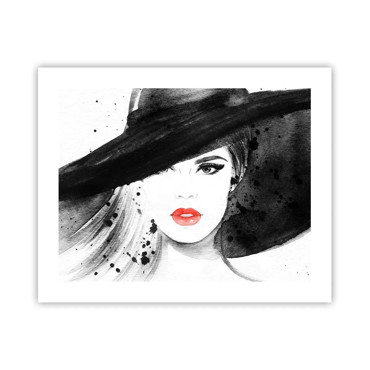 Plakat - Dama w czerni - 50x40 cm