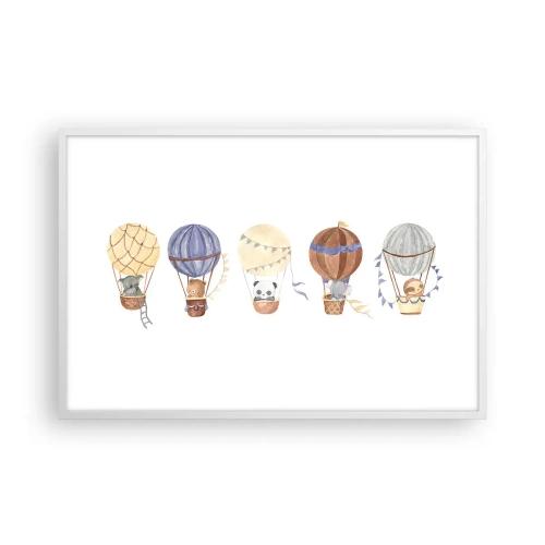 Plakat w białej ramie - Przyjaciele w podróży - 91x61 cm