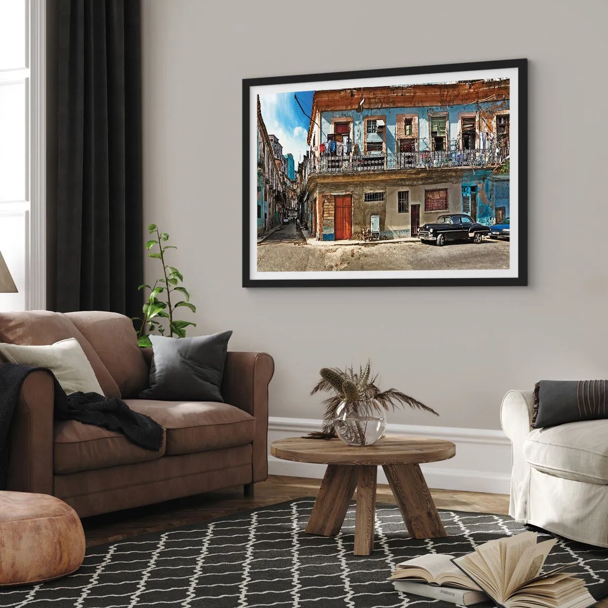 Plakat w czarnej ramie - Hawańskie klimaty - 91x61 cm