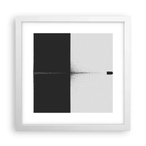 Plakat w białej ramie - Prosto do celu - 30x30 cm
