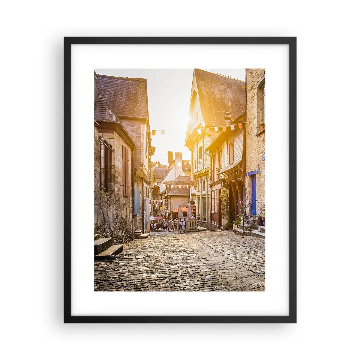 Plakat w czarnej ramie - Biały duch miasteczka - 40x50 cm