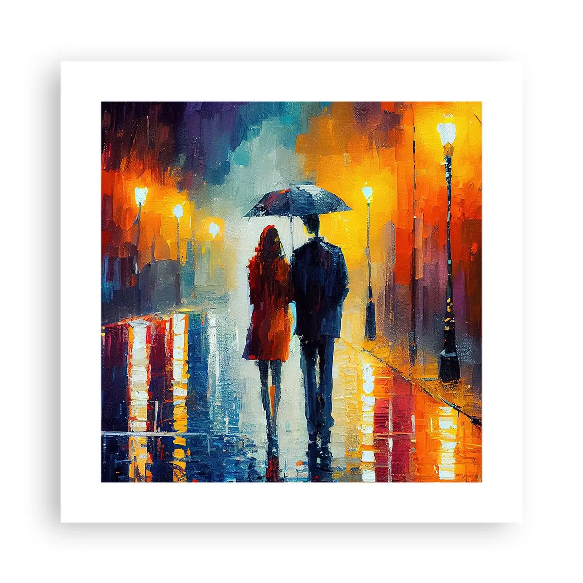 Plakat - Razem – kolorowa noc - 40x40 cm