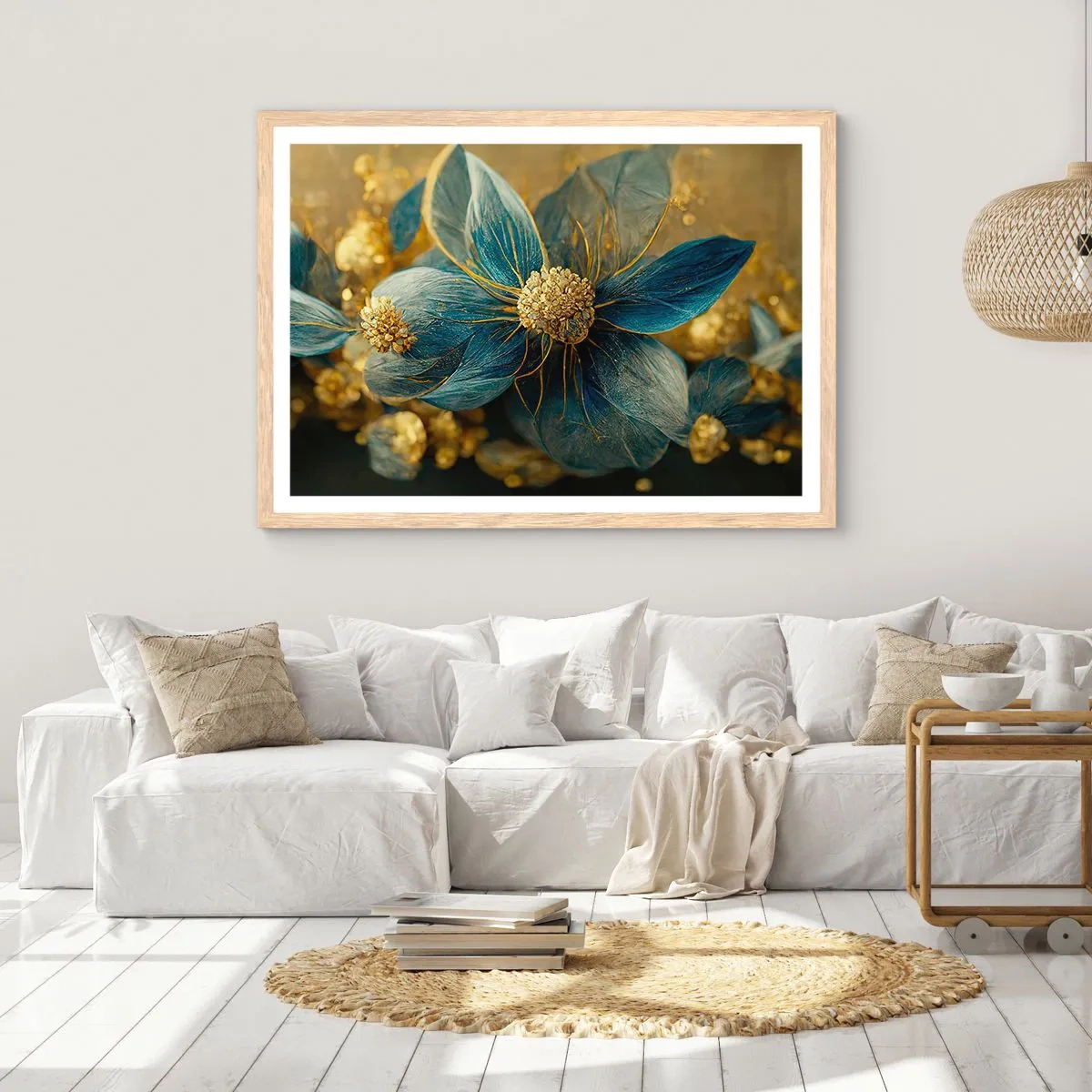 Plakat w ramie jasny dąb - Zakwitnąć złotem - 50x40 cm