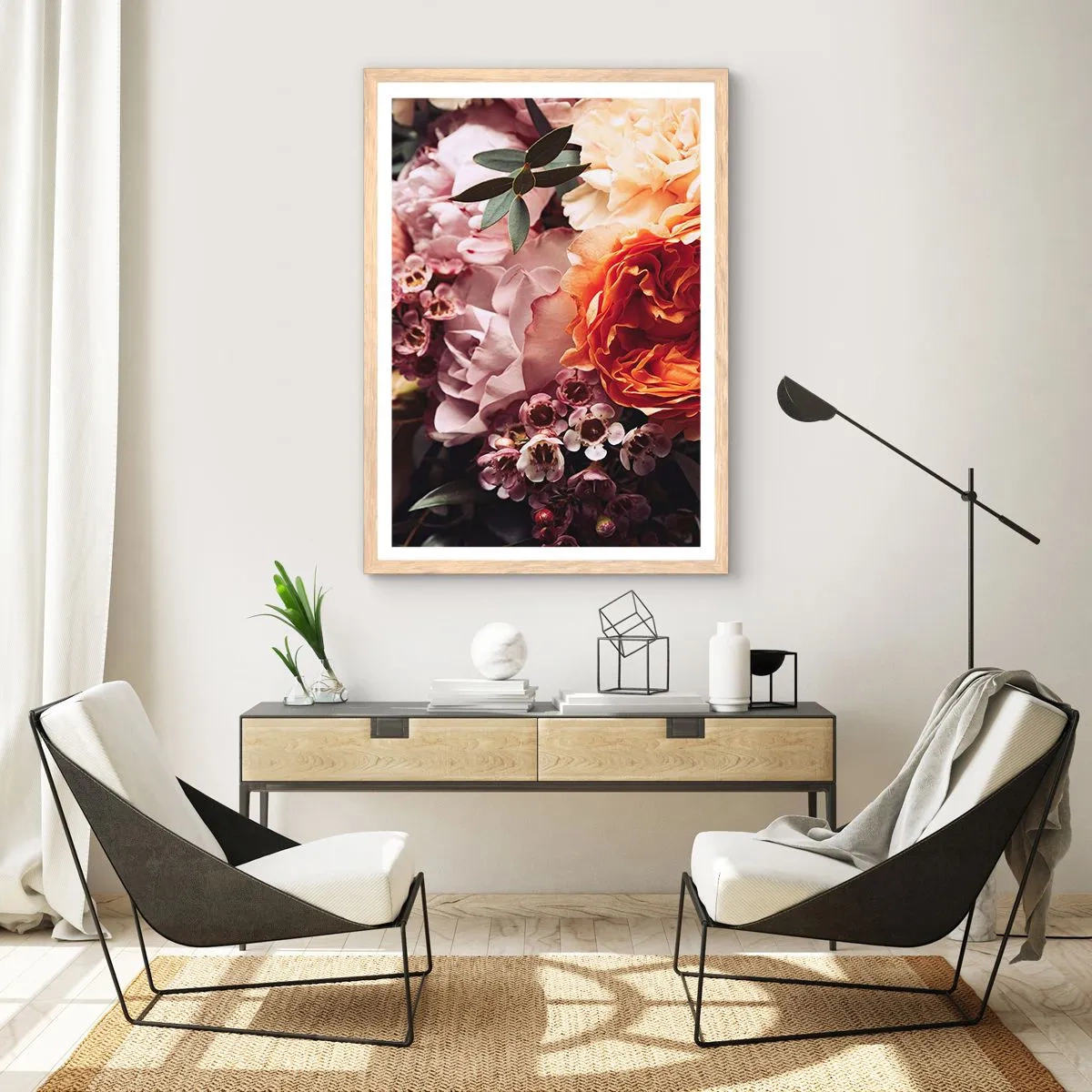Plakat w ramie jasny dąb - Otulone pięknem - 70x100 cm