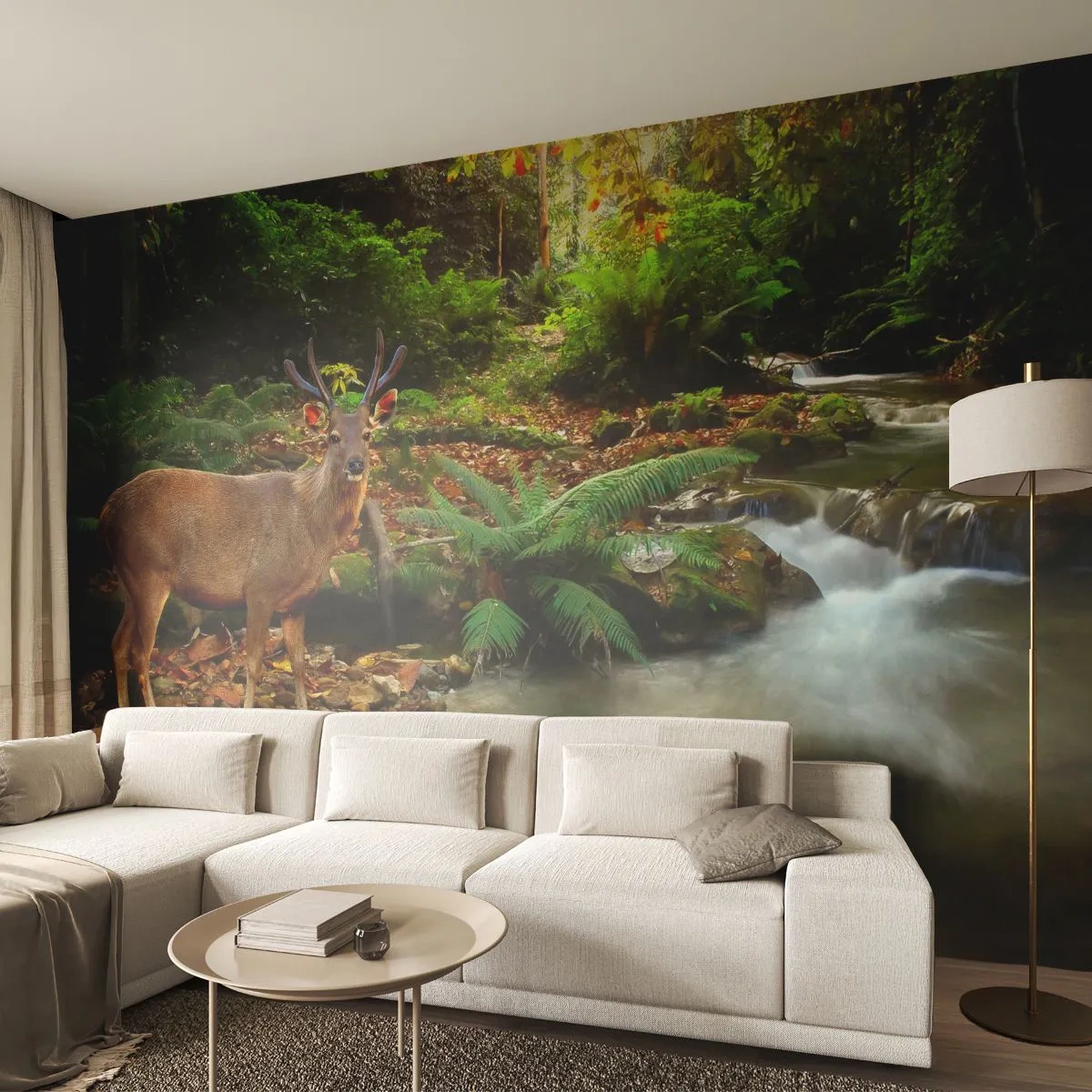 Fototapeta Samoprzylepna Deluxe Sticker - Witam w moim świecie - Krajobraz, Zwierzęta, Jeleń - 250x175 cm