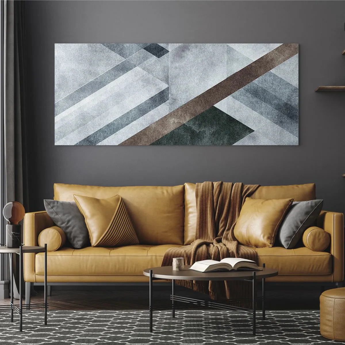 Obraz na szkle - Wyszukana elegancja geometrii - 100x40 cm