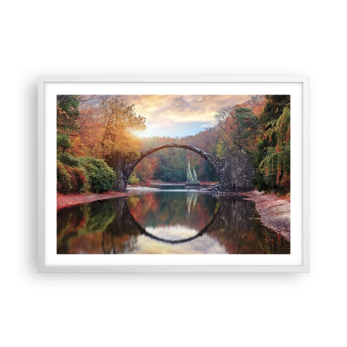 Plakat w białej ramie - Po drugiej stronie lustra - 70x50 cm