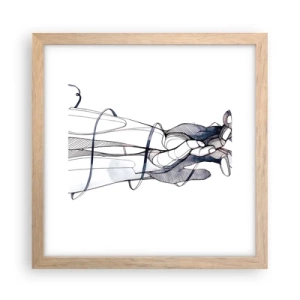 Plakat w ramie jasny dąb - Studium dotyku - 30x30 cm