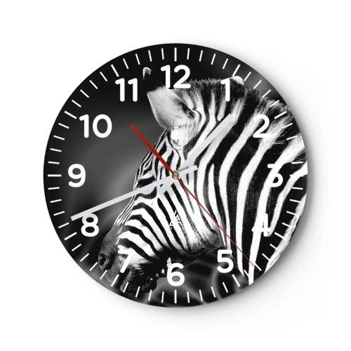 Zegar ścienny - Białe jest białe, a czarne jest czarne - 40x40 cm