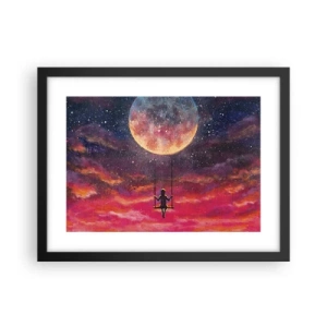 Plakat w czarnej ramie - Bujać w obłokach - 40x30 cm