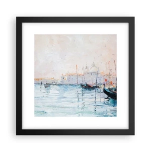 Plakat w czarnej ramie - Za wodą, za mgłą - 30x30 cm