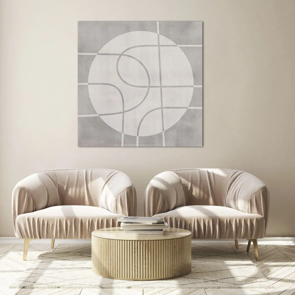 Obraz na szkle - Koliście i na wprost - 70x70 cm