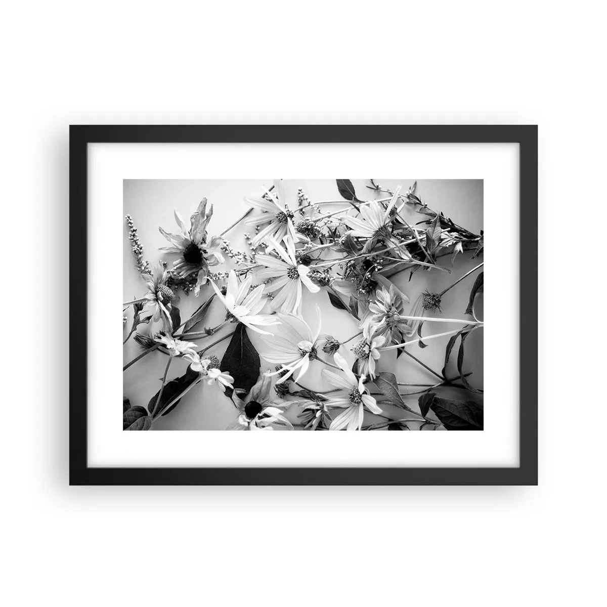 Plakat w czarnej ramie - Nie-bukiet kwiatów - 40x30 cm