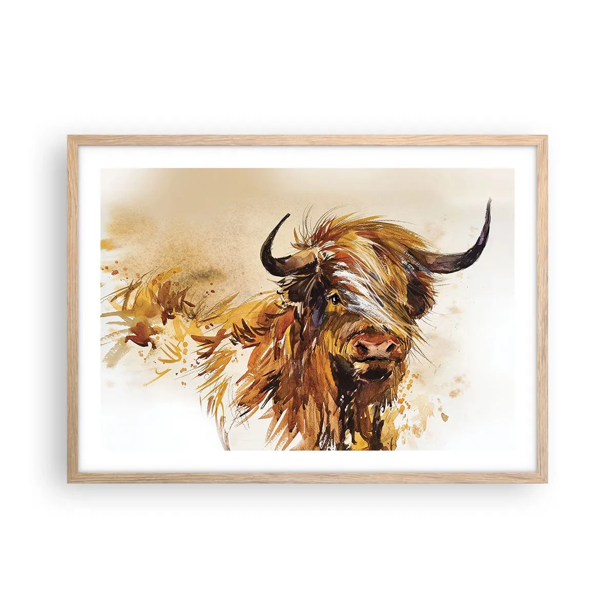 Plakat w ramie jasny dąb - Duma łowcy - 70x50 cm