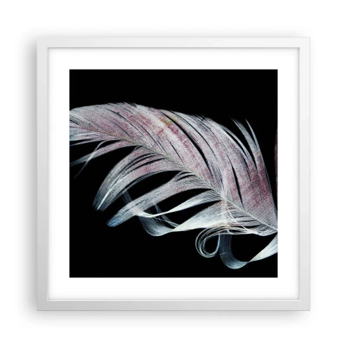 Plakat w białej ramie - Pomyśl o dotyku - 40x40 cm