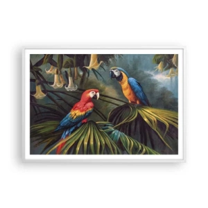 Plakat w białej ramie - Romantyzm w tropikach - 100x70 cm