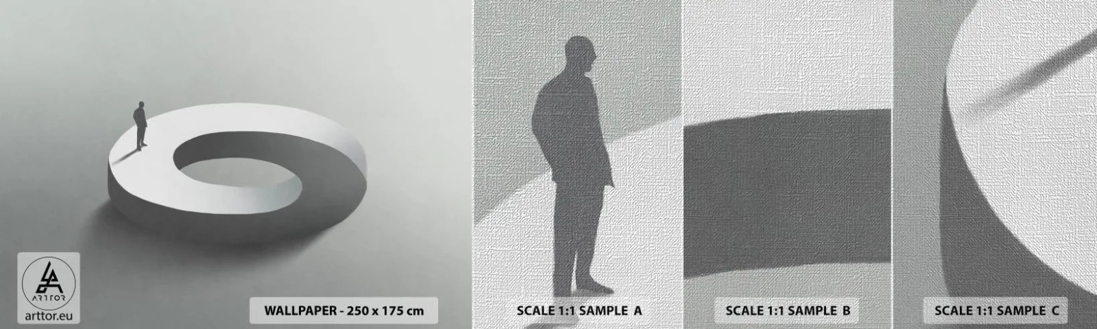 Fototapeta Próbka Premium Canvas - I bądź tu mądry - Człowiek, 3D, Biznesman - 100x30 cm