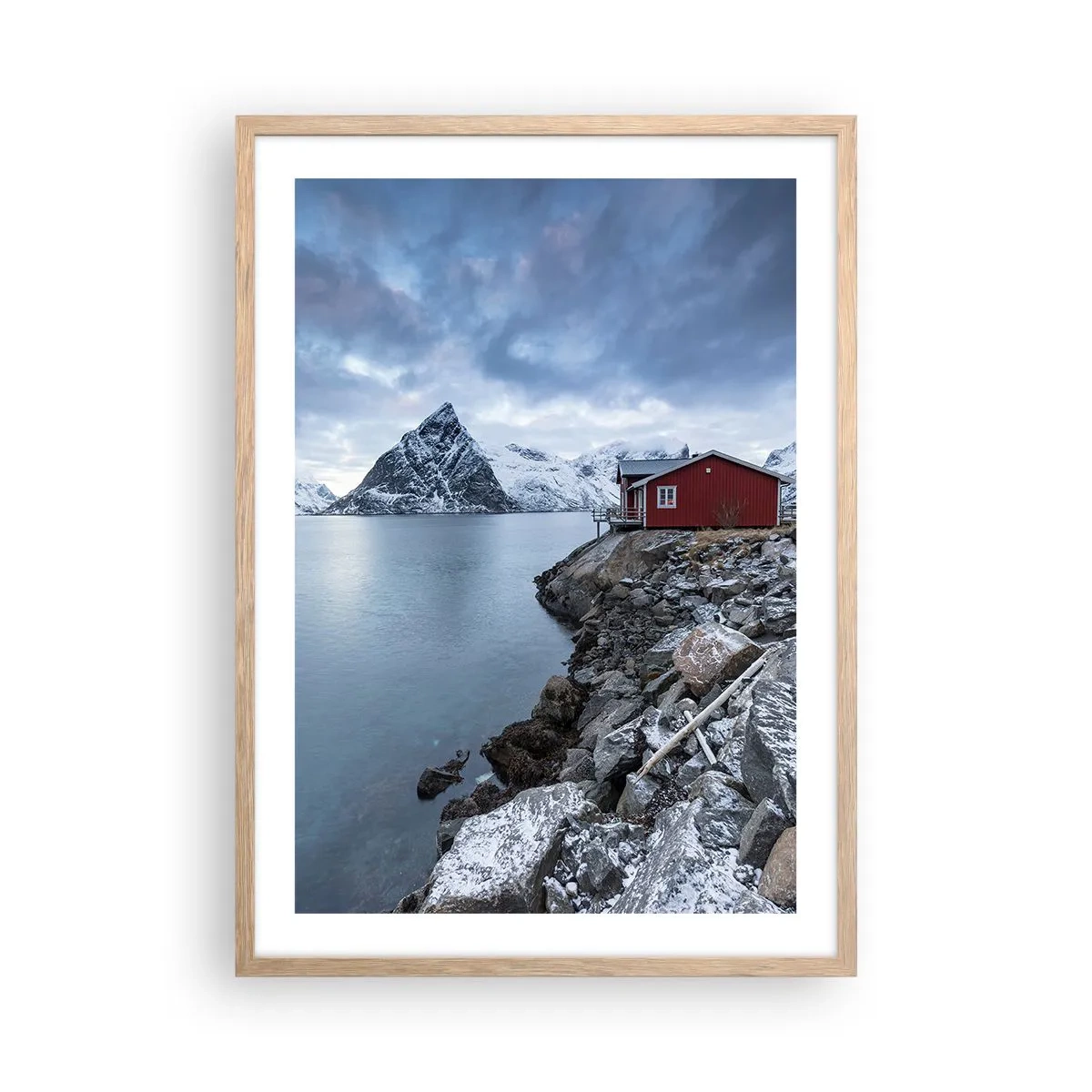 Plakat w ramie jasny dąb - Skandynawskie zacisze - 50x70 cm