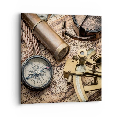 Obraz na płótnie - Wyznacz kurs - 30x30 cm