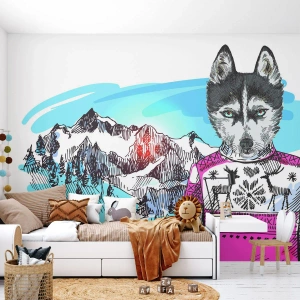 Fototapeta Samoprzylepna Deluxe Sticker - Wilk w owczej wełnie - Abstrakcja, Wilk, Dla Dzieci - 100x70 cm