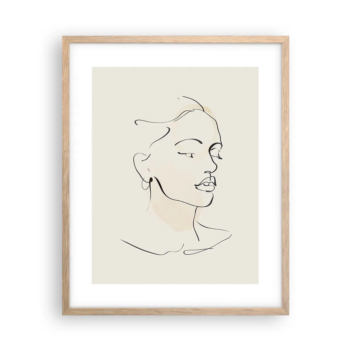 Plakat w ramie jasny dąb - Pewną kreską - 40x50 cm