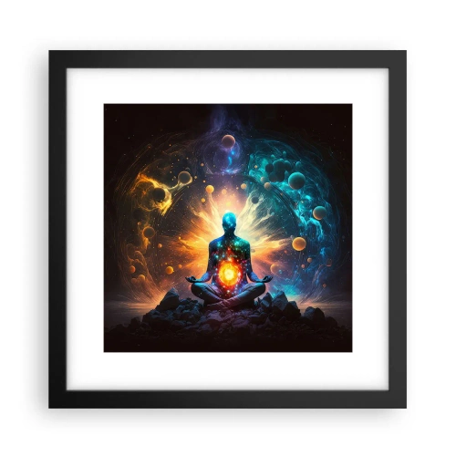 Plakat w czarnej ramie - Kosmiczny spokój - 30x30 cm