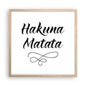 Plakat w ramie jasny dąb - Najlepsza rada - 50x50 cm